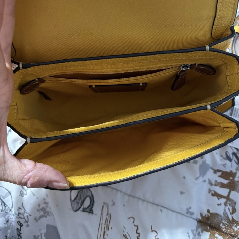 Coach Cassie 19 Vibrant Yellow Crossbody Bag - Picture 7 of 14